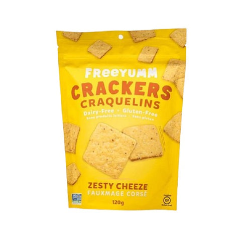 Freeyumm Foods Zesty Cheeze Crackers 6x120g - YesWellness.com