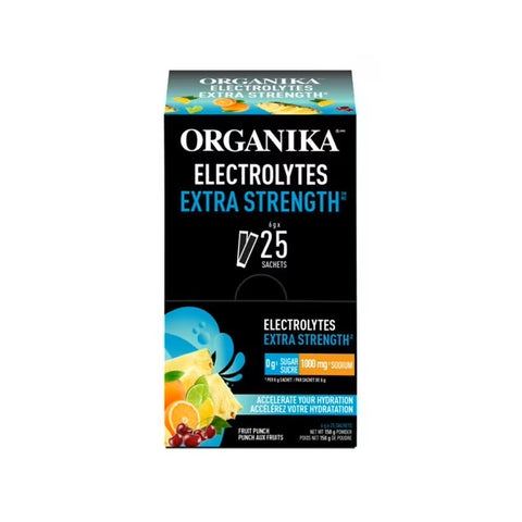 Organika Electrolytes Extra Strength 6g x 25 Stickpacks (Various Flavours)