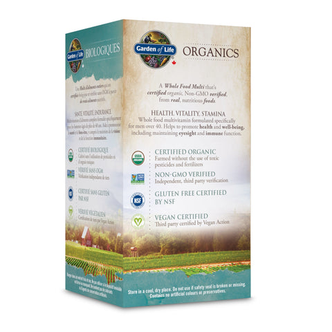 Garden of Life Organics Men's Multi 40+ - 60 tablets - YesWellness.com