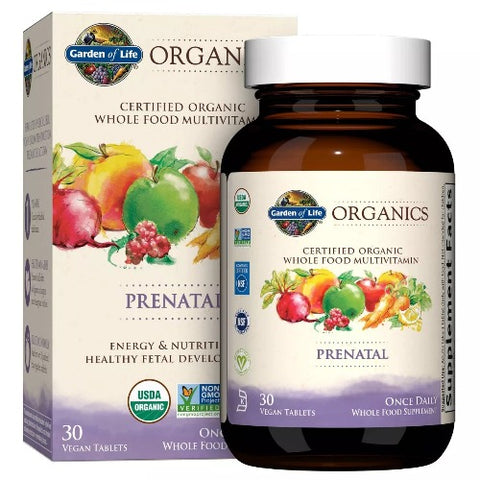 Garden of Life Organics Prenatal Once Daily 30 Vegan Tablets - YesWellness.com