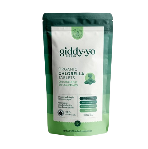 Giddy Yo Organic Chlorella Tabs (Taiwan) Broken Wall Single Cell Green Algae