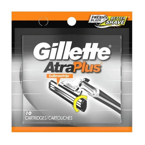 Gillette Atra Plus Mens Razor Blade Cartridges 10 Cartridges 
