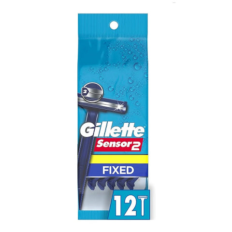 Gillette Sensor 2 Fixed Disposable Razors 12 Razors