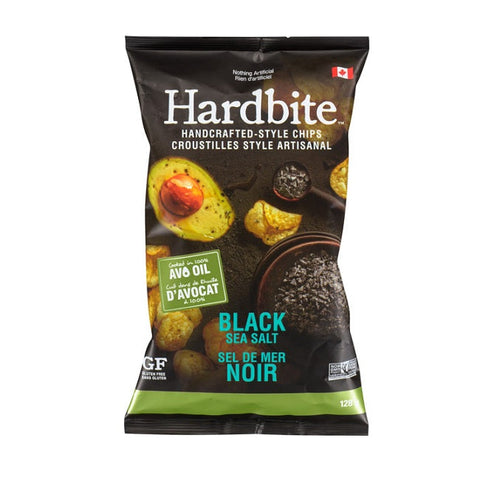 Expires February 2025 Clearance Hardbite Handcrafted Style Chips Black Sea Salt 15 x 128g