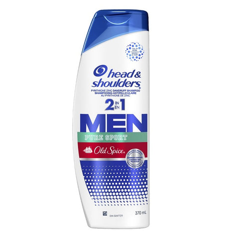 Head & Shoulder Old Spice Men Shampoo Pure Sport 2 In 1 370mL - YesWellness.com