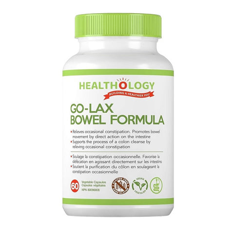 Healthology Go-Lax Bowel Formula 60 Capsules - YesWellness.com