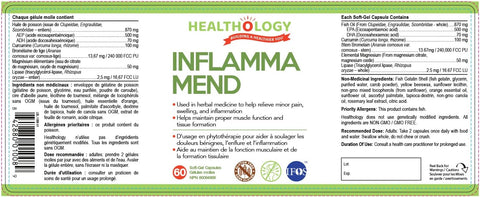 Healthology Inflamma-Mend 60 Capsules - YesWellness.com