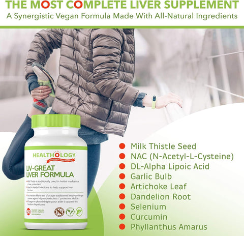 Healthology Liv-Great Liver Formula 60 Capsules - YesWellness.com