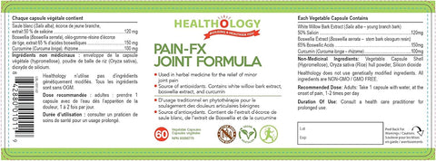 Healthology Pain-Fx Joint Formula 60 Capsules - YesWellness.com