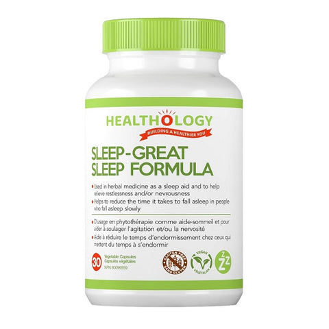 Healthology Sleep-Great Sleep Formula Capsules (Various Sizes) - YesWellness.com