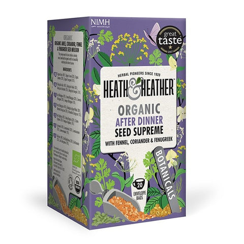 Heath & Heather Organic After Dinner Seed Supreme Tea 20 Count