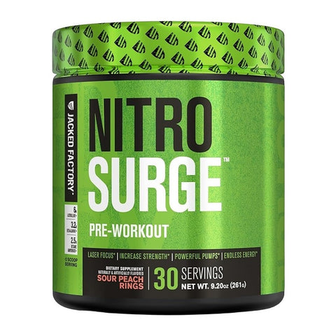 Jacked Factory Nitro Surge Pre Workout Supplement 30 Servings (Various Flavours)