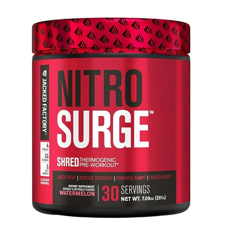 Jacked Factory Nitro Surge Shred Pre Workout Supplement 30 Servings (Various Flavours)