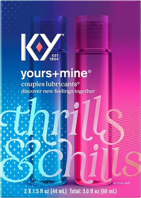 K-Y Yours and Mine Couples Lubricant 2 Bottles x 44mL