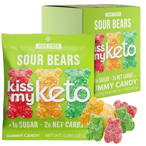 Kiss My Keto Gummies - Sour Bears 8 x 25g