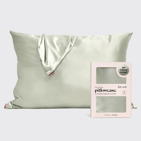 Kitsch Satin Pillowcase - Sage - Yeswellness