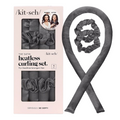 Kitsch Satin Heatless Curling Set - Charcoal - Yeswellness