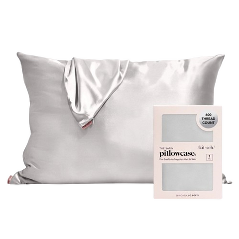 Kitsch Satin Pillowcase - Silver - Yeswellness