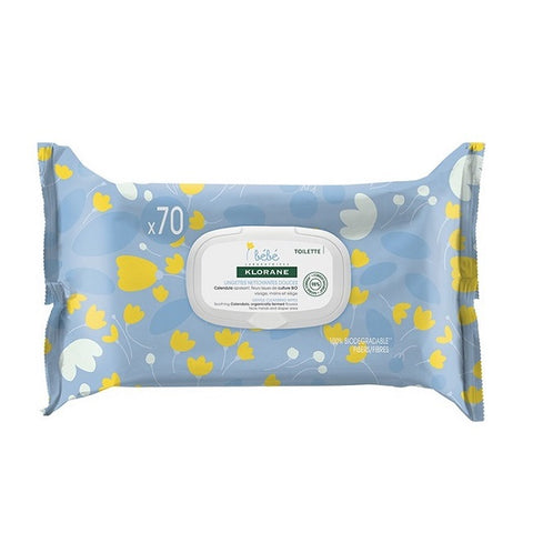 Klorane Baby Gentle Cleansing Wipes 70 Wipes