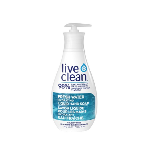 Live Clean Fresh Water Hydrating Liquid Hand Soap 500mL