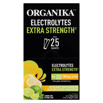 Organika Electrolytes Extra Strength 6g x 25 Stickpacks (Various Flavours)