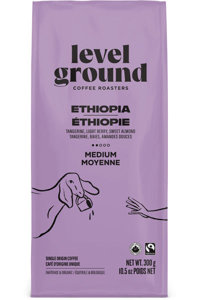 Level Ground Coffee Ethiopia Ground Organic 300g - Yeswellness.com