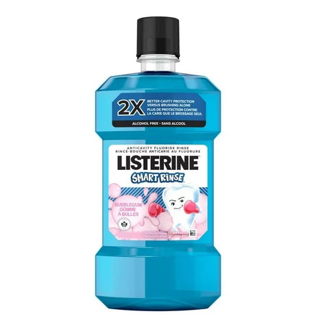 Listerine Smart Rinse Bubblegum Kids Mouthwash 500mL