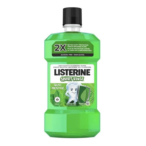 Listerine Smart Rinse Mint Kids Mouthwash 500mL