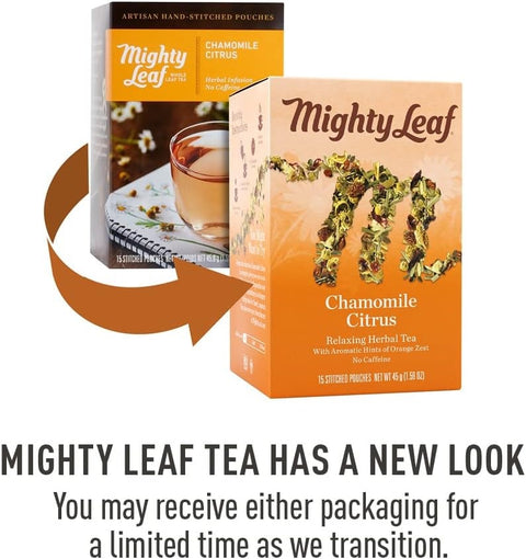 Mighty Leaf Organic Tea Chamomile Citrus 15 Tea Pouches