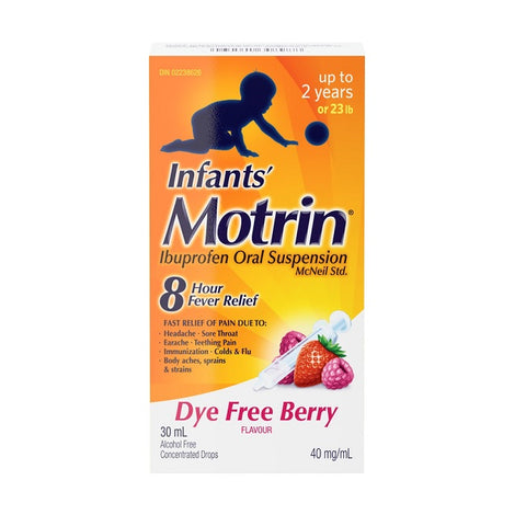 Motrin Infants' Ibuprofen Oral Suspension Dye Free Berry Flavour