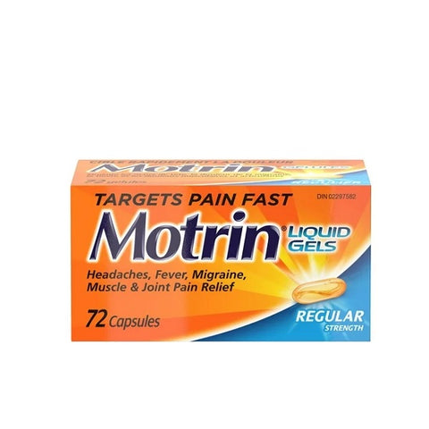 Motrin Ibuprofen Liquid Gels 200mg Regular Strength - YesWellness.com