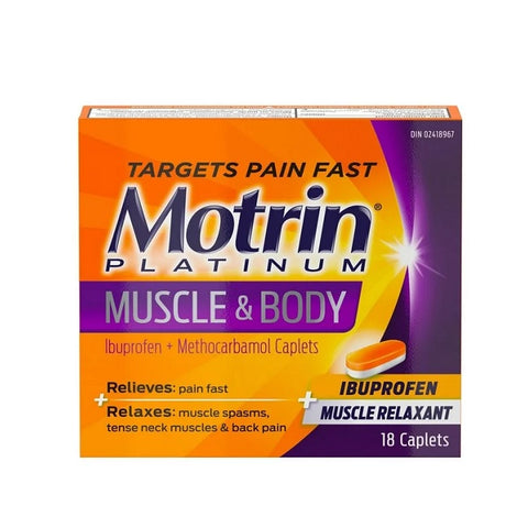 Motrin Platinum Muscle & Body Ibuprofen Caplets 18 Caplets 