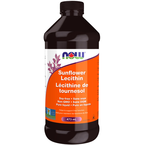 NOW Sunflower Liquid Lecithin 473mL - Yeswellness.com