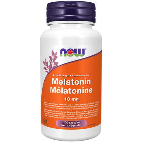 NOW Melatonin Extra Strength 10mg 100Vcap - Yeswellness.com