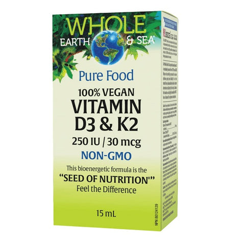 Natural Factors 100% Vegan Vitamin D3 & K2 15mL