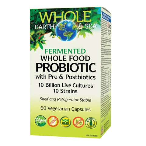 Natural Factors Fermented Whole Food Probiotic 10 Billion 60 Veg Capsules