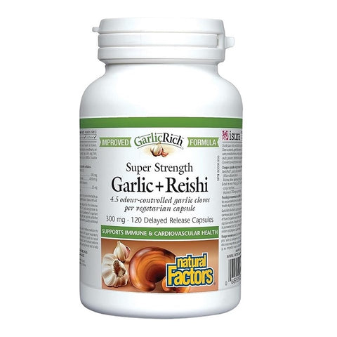 Natural Factors GarlicRich Garlic + Reishi 120 Veg Capsules