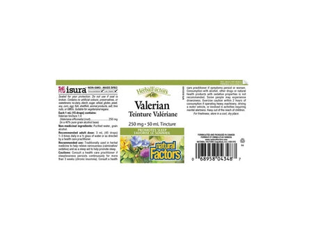 Natural Factors HerbalFactors Valerian Tincture - 50 ml - YesWellness.com