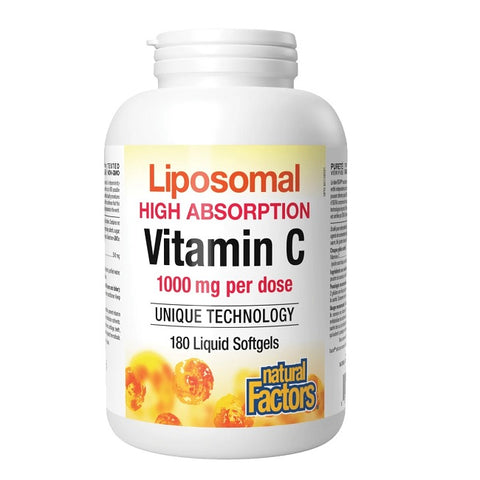 Natural Factors Liposomal Vitamin C 1000mg Liquid Softgels (Various Sizes)