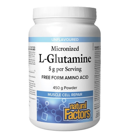 Natural Factors Micronized L-Glutamine 5g per Serving 300g