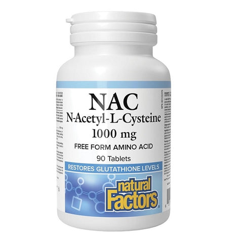 Natural Factors NAC N-Acetyl-L-Cysteine 1000mg 90 Tablets