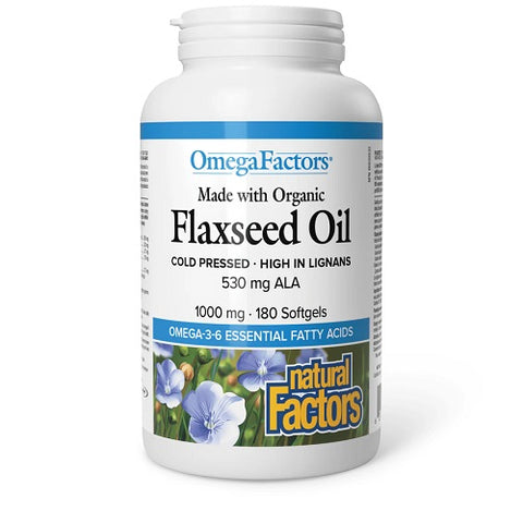 Natural Factors OmegaFactors Organic Flaxseed Oil 1000mg Softgels