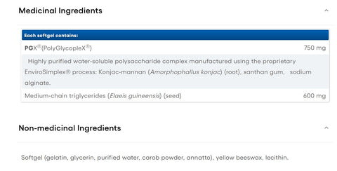 Natural Factors PGX Daily Ultra Matrix Softgels 750mg Softgels