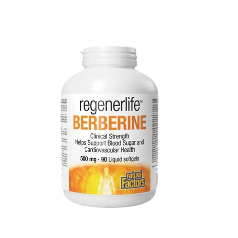 Natural Factors RegenerLife Berberine 500mg 90 Liquid Softgels