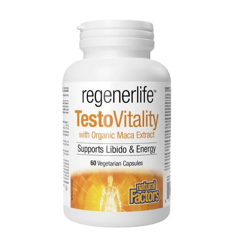 Natural Factors RegenerLife Testo Vitality 60 Veg Capsules