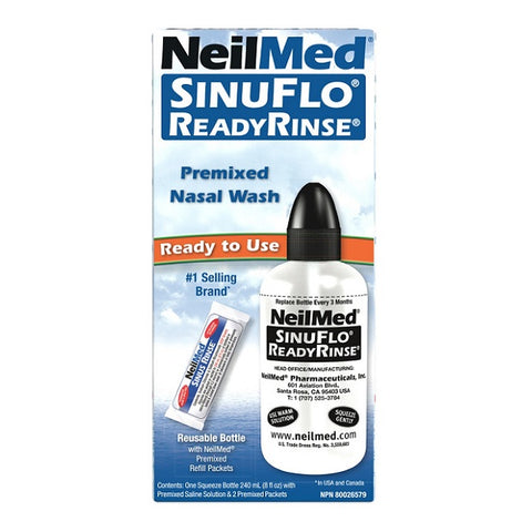 NeilMed SinuFlo ReadyRinse Premixed Nasal Wash Ready To Use 240mL - YesWellness.com