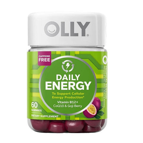 OLLY Daily Energy Caffeine Free Tropical Passion 60 Gummies