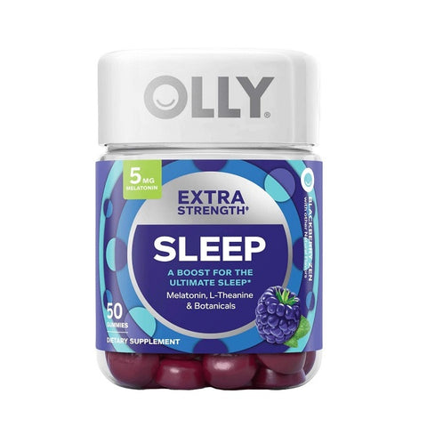 OLLY Extra Strength Sleep Gummy Supplement Blackberry Zen 50 Gummies