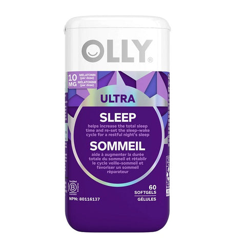 OLLY Ultra Strength Sleep Softgels 10mg Melatonin 60 Softgels