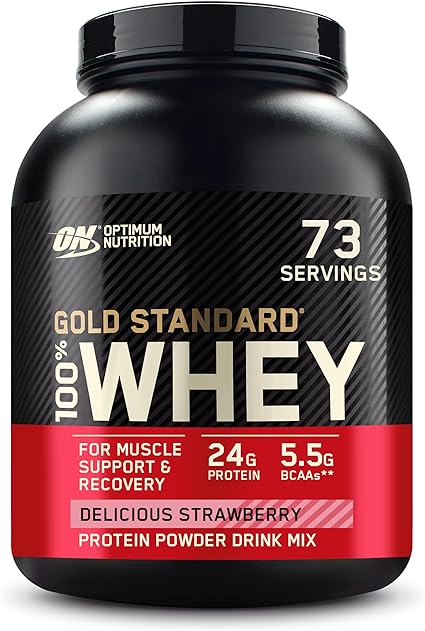 Expires February 2025 Clearance Optimum Nutrition Gold Standard 100% Whey Protein Delicious Strawberry 5lbs